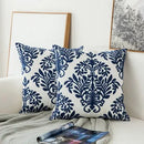 Axyaa Geometric Floral Embroidered Cushion Cover 45x45cm