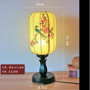 Axyaa Medieval Fabric Lanterns Table Lamp Hand-Drawn Traditional Decor Bedside Study Desk Light
