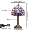 Baroque Pattern Stained Glass Table Lamp by Axyaa - Handmade Modern Style for Home and Office