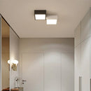 Axyaa Square LED Ceiling Lamp for Aisle, Bedroom, Study, Balcony - Modern Black White Lighting