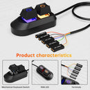 Axyaa Mechanical Cable Key Power Switch Set for Home Office PC Case