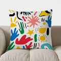 Colorful Abstract Shapes Pillow Cover by Axyaa - Sofa, Bedroom, Car Décor