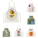 Axyaa Kitchen Apron: Fun Cartoon Design for Cooking, Baking, and Cleaning.