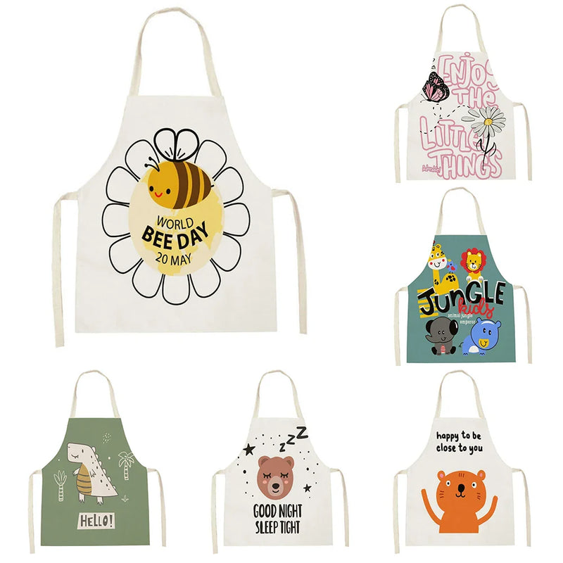 Axyaa Kitchen Apron: Fun Cartoon Design for Cooking, Baking, and Cleaning.