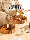 Axyaa Fruit Tray and Candy Box Set, Imitation Rattan Woven Basket