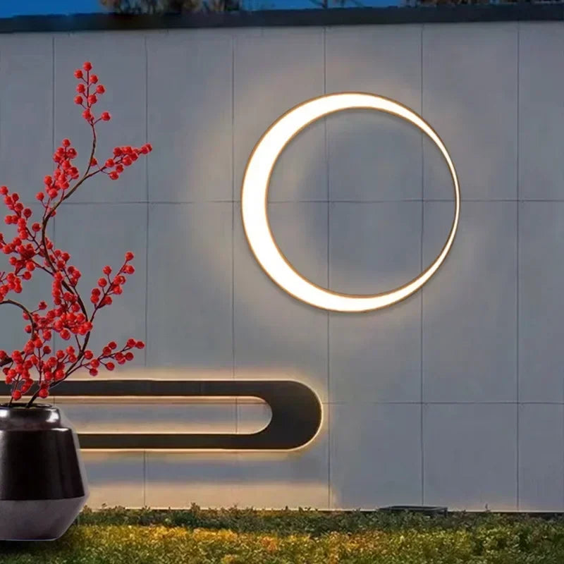 Axyaa Waterproof Moon Wall Lamp for Outdoor and Garden Decor