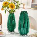 Axyaa Carambola Glass Vase Hydroponics for Artificial Flowers Decor