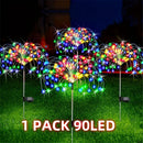 Axyaa Solar Fireworks Lights: Outdoor Waterproof 8 Modes LED String Lights