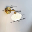 Axyaa Japanese Style LED Wall Sconce Glass Rotate Stair Light Fixtures