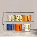 Axyaa Clear Acrylic Cup Display Organizer Kitchen Storage Stand