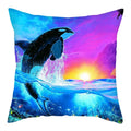 Axyaa Dolphin Pattern Cushion Cover 45x45cm