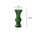 Axyaa Green Glass Geometry Vase for Home Decor and Flower Arrangements