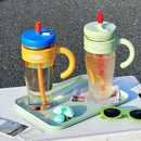 Axyaa 1100ML Straw Cup with Handle, Portable Leak-proof Water Bottle, Large Capacity