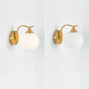Axyaa Brass Glass Wall Sconce Lamp for Home Art Deco Interiors