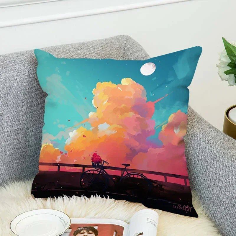Axyaa Decorative Cushion Covers for Bed and Chair - Set of 2