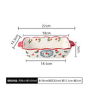 Axyaa Ceramic Oval Baking Pan Handle Roasting Lasagna Kitchen Dish