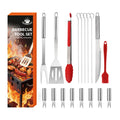 Axyaa 21-Piece BBQ Tool Set, Stainless Steel, Outdoor Grill Bag