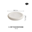 Axyaa White Ceramic Double Layer Plate for Molecular Cuisine and Desserts