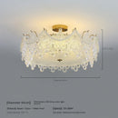 Axyaa Crystal Glass Minimalist Bedroom Ceiling Lamp