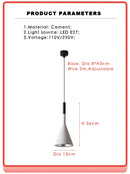Axyaa Cement Pendant Lights E27 Kitchen Restaurant Lamp Vintage Nordic Designer Hanging Fixtures