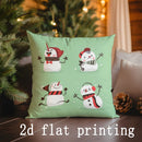 Axyaa Christmas Animals & Festive Patterns Pillow Covers for Sofa, Bedroom, Car
