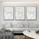 Islamic Gold Ayat Al Kursi Wall Art Canvas Painting by Axyaa for Home Decor