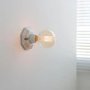 Axyaa Ceramic LED Wall Sconce: Minimalist Japan Style Bedroom & Bathroom Light