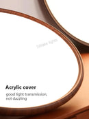 Axyaa LED Wood Grain Bedroom Ceiling Lamp | Modern Eye Protection Room Light