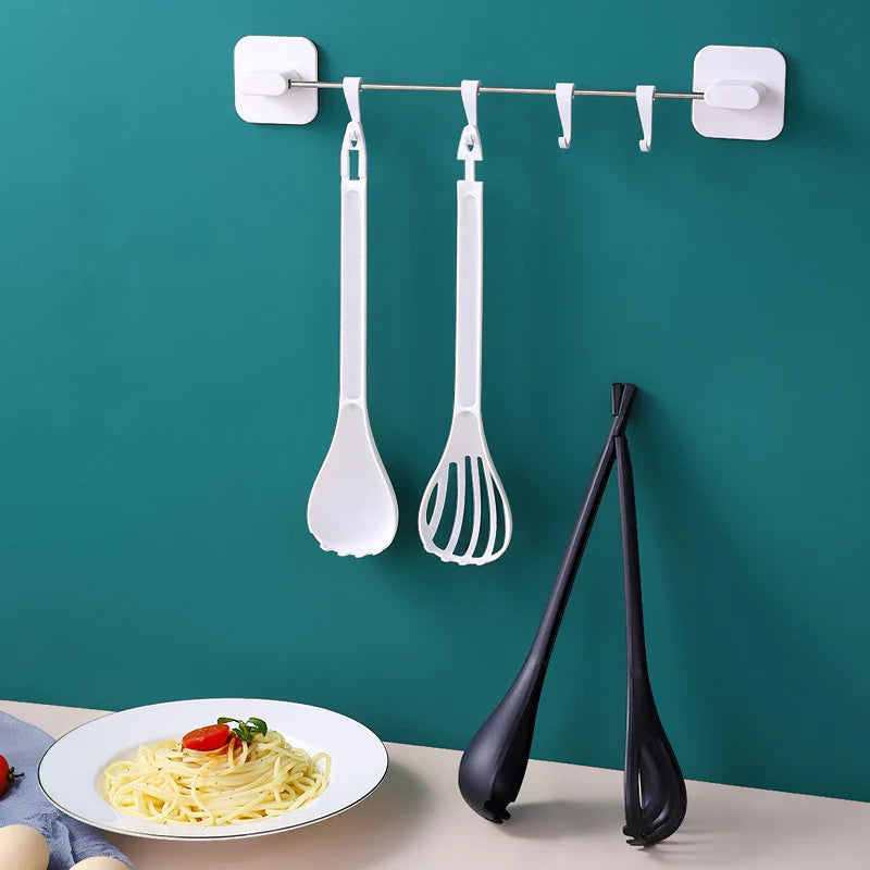 Axyaa 3-in-1 Kitchen Utensil Set: Pasta Clips, Food Tongs, Mixer