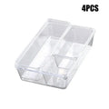 Axyaa Clear Plastic Drawer Organizers Set for Makeup, Jewelry, and Office Storage