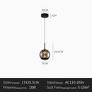 Axyaa Glass Pendant Chandelier for Dining Room Bedroom Entryway Balcony Lamps