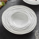 Axyaa Water Ripple Ceramic Soup Plate, Dessert Plate, Pasta Dish - Restaurant Tableware