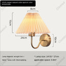 Axyaa Nordic Retro Pleated Cloth Wall Light for Bedroom, Corridor, Hotel Room