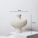 Axyaa Fringe Vase: Irregular Heterophore Floral Arrangement Porcelain Ornament