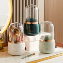 Axyaa 360° Rotating Makeup Brushes Holder & Cosmetic Organizer for Clear Jewelry Container