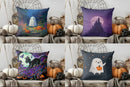 Axyaa Halloween Ghost and Pumpkins Decor Pillow Cover for Sofa Bedroom Car
