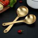 Axyaa Golden Soup Spoon: Long-handled Stainless Steel Tableware Tools