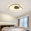 Axyaa Circle Line LED Ceiling Lamp Modern Home Decor Black White Dining Living Room