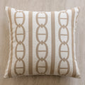 Axyaa Floral Dandelion Jacquard Chenille Cushion Cover, Beige Coffee, 18x18"