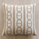 Axyaa Floral Dandelion Jacquard Chenille Cushion Cover, Beige Coffee, 18x18"