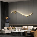 Axyaa Modern Brass LED Wall Lamp Living Room Bedroom Stairs Nordic Simple Copper Interior Wall Light