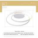 Axyaa LED Ceiling Lamp: Modern White/Black Surface Mounted for Living Room, Bedroom, Study Room