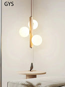 Axya Bubble Ball Pearl Pendant Chandelier: Retro Bedroom Lighting