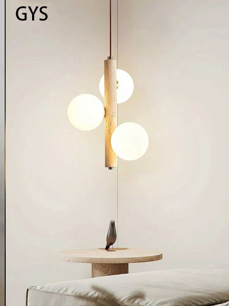 Axya Bubble Ball Pearl Pendant Chandelier: Retro Bedroom Lighting