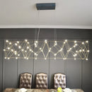 Axyaa Stainless Steel Chandelier: Modern Luxury for Living Room, Cafe, or Bar