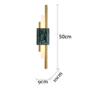 Axyaa Marble Wall Lamp - Luxury Green & White LED Sconce for Living Room, Bedroom, Hotel Aisle