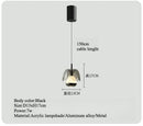 Axyaa Black Gold LED Pendant Light for Bedrooms & Living Rooms