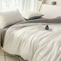 Axyaa Summer Cool Ice Silk Solid Color Duvet Cover in Twin/Full/Queen/King Sizes