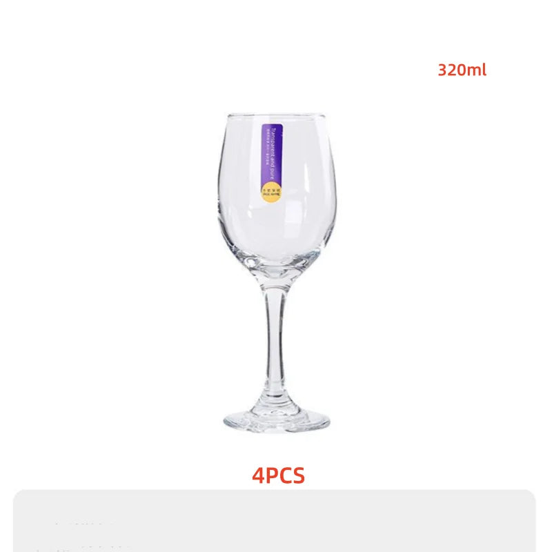 Axyaa 320ml Crystal Red Wine Glass Set for Family Party Home Champagne Glass