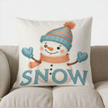 Axyaa Snowy Winter Trees Star Pillow Cover